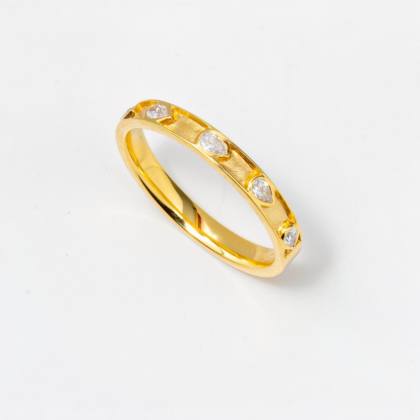 Half Eternity Ring with Pear Diamonds