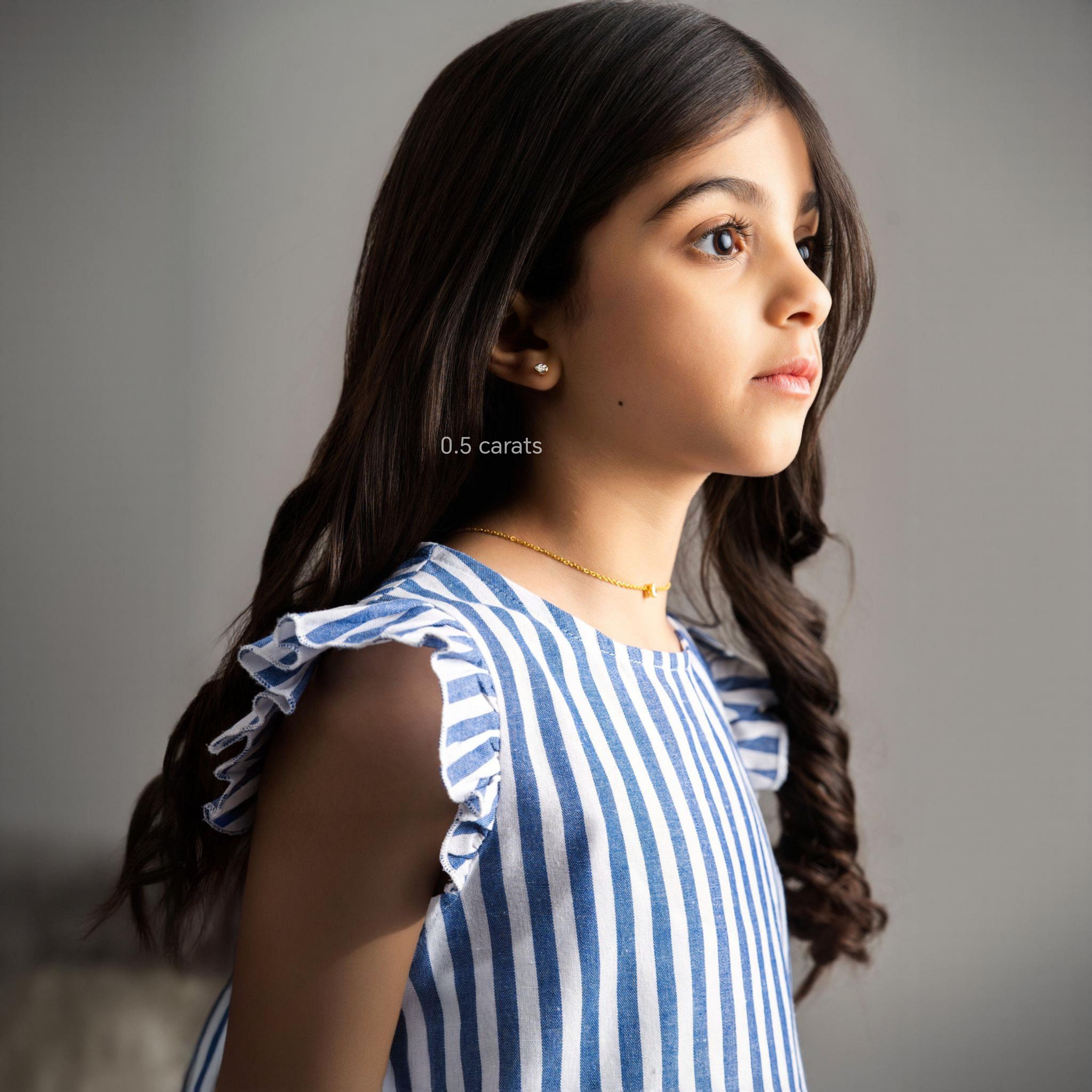 Pear Diamond Bezel Earrings