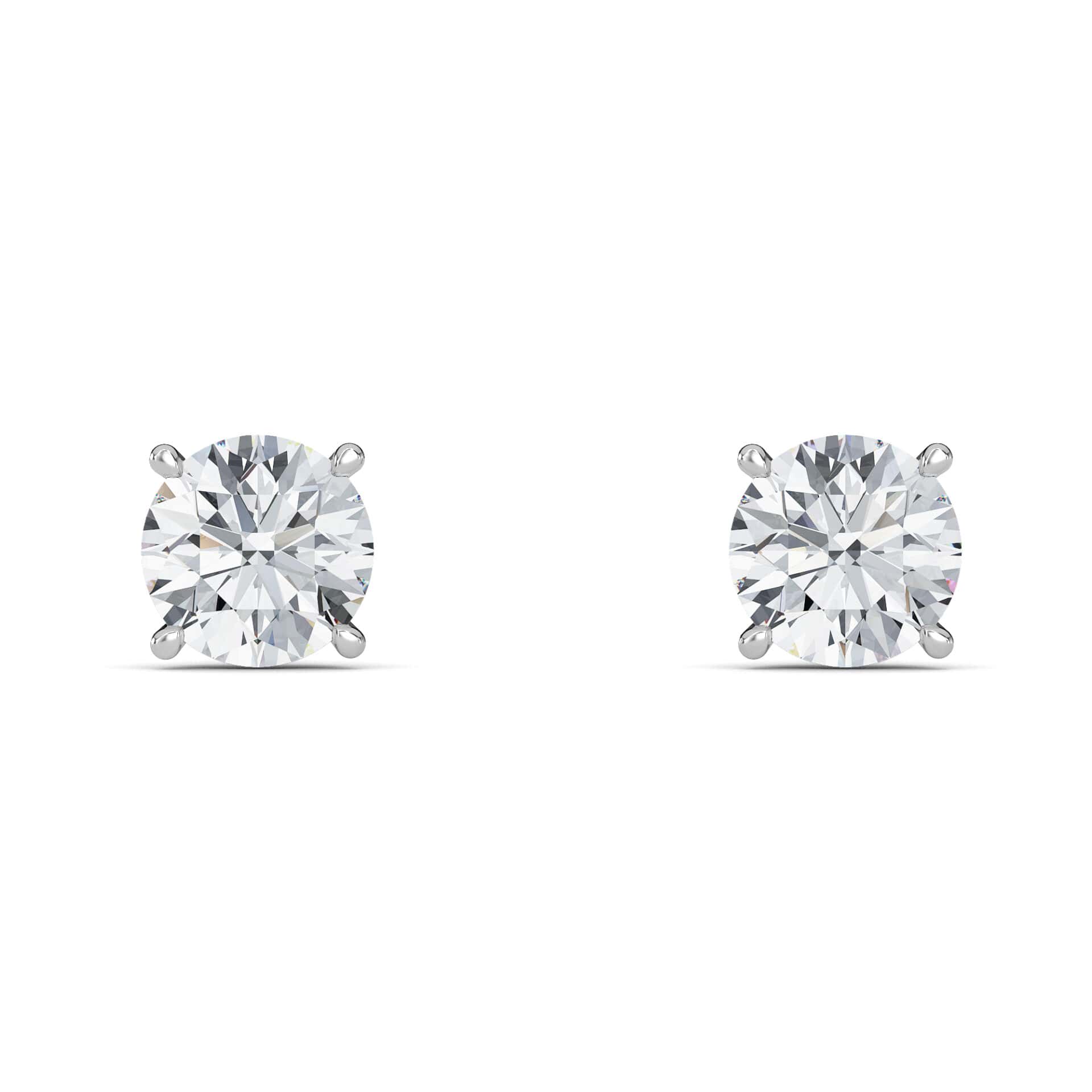 Round Diamond Stud Earrings