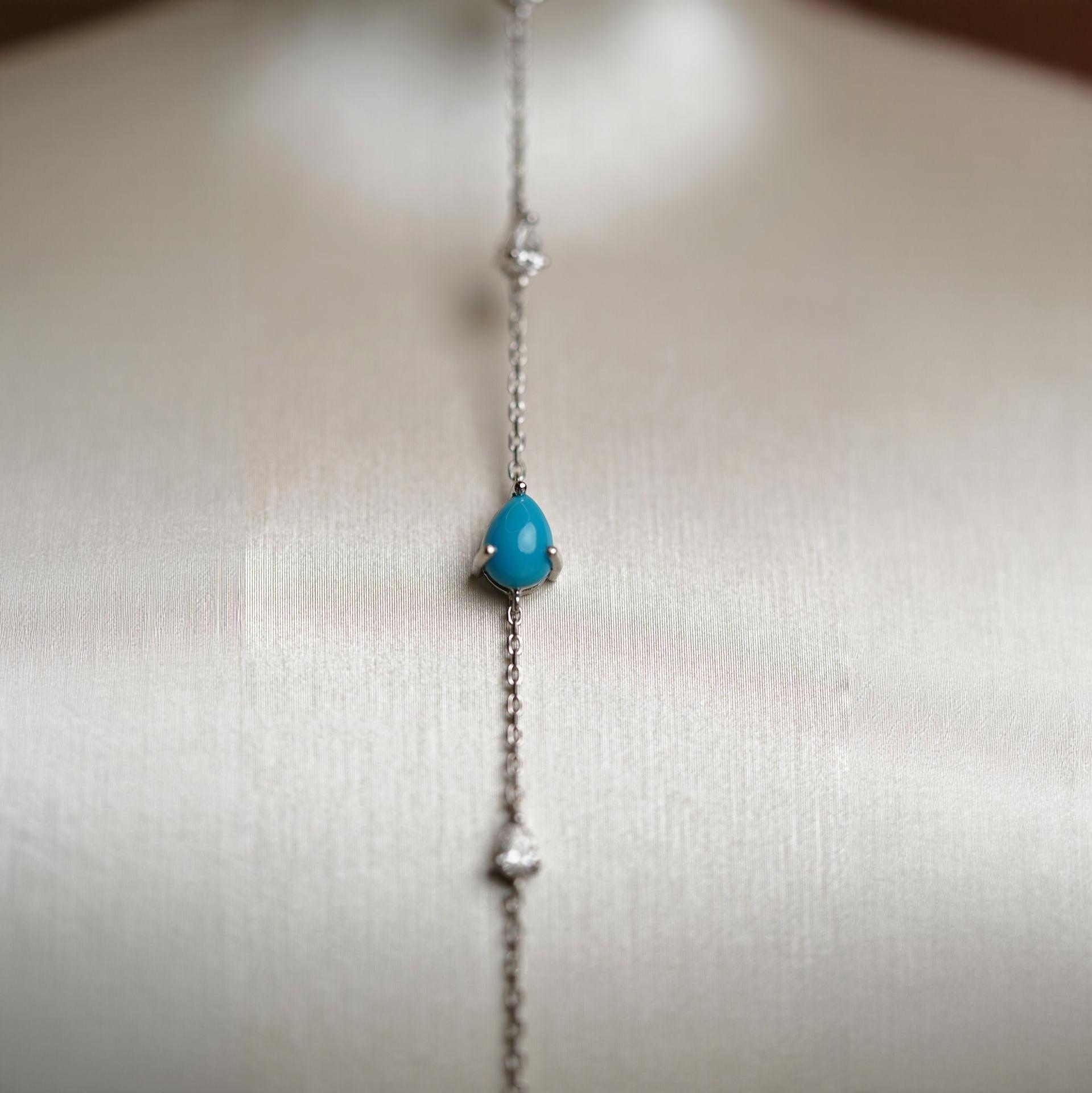 Turquoise and Diamonds Bracelet